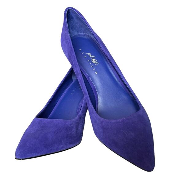 Lord & Taylor purple suede-style pumps 2.5” heel size 7 - Picture 1 of 13